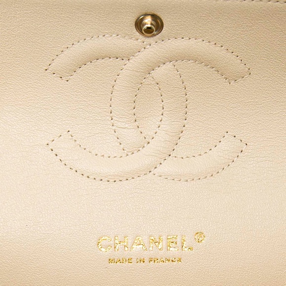 Chanel Quilted Striped Fabric Classic Medium Double Flap Bag - Picture 15 of 16